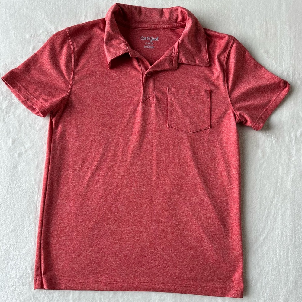 Cat & Jack polyester polo shirt. M (8/10). Never worn. NWOT.